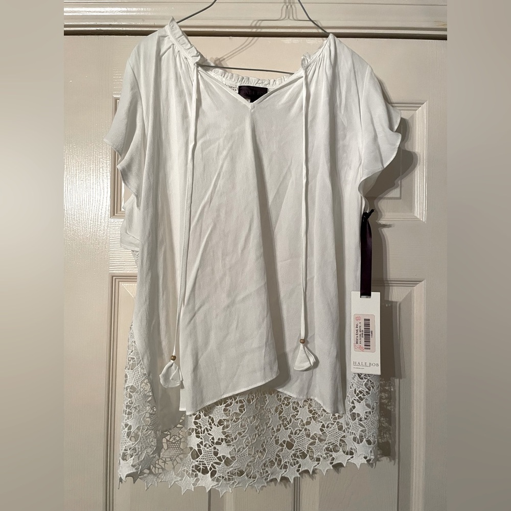White lacy star top.